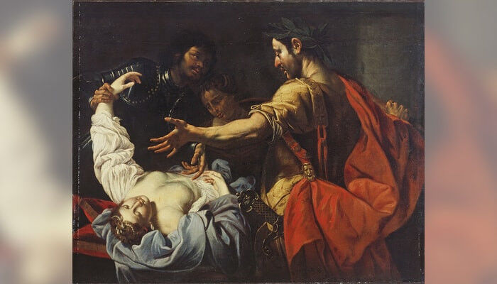 Histoire & Archéologie - Sciences sociales - En l'an 59 apr. J.-C., l'empereur Néron fait assassiner sa mère Agrippine. Le fantôme de celle-ci le poursuivra jusqu'à la fin de ses jours. Ici, l'oeuvre Néron devant le corps d'A Histoire & Archéologie - Sciences sociales